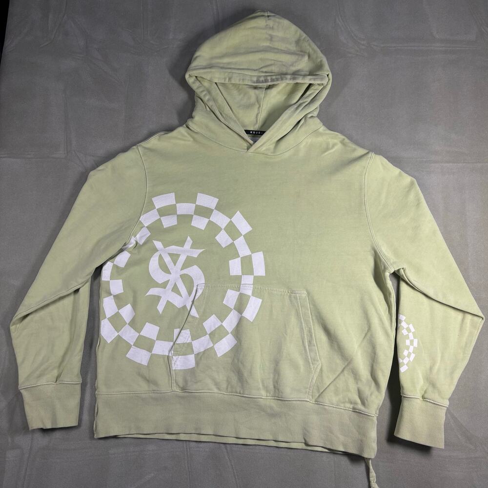 Ksubi Team Kash‎ Hoodie Limelite Green Heavyweight Pullover Hoodie Men Sz 2XL